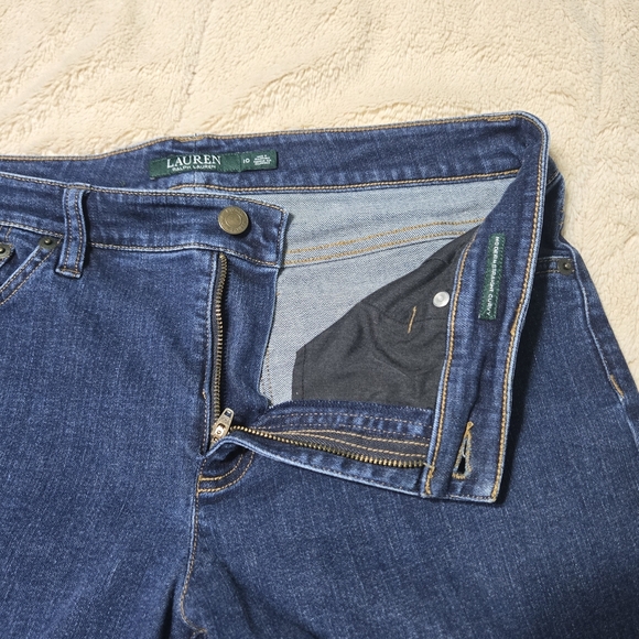 Lauren Ralph Lauren Dark-Wash Modern Straight Curvy Jean - Size 10 - Picture 7 of 14